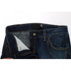 Jeans a vita bassa elasticizzati in cotone blu - W26