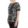Top in camicetta da passerella in cristallo trasparente nero - IT38-XS
