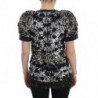 Top in camicetta da passerella in cristallo trasparente nero - IT38-XS
