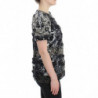 Top in camicetta da passerella in cristallo trasparente nero - IT38-XS