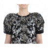 Top in camicetta da passerella in cristallo trasparente nero - IT38-XS