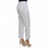 Abito con ritaglio floreale bianco Pantaloni siciliani - IT40-S