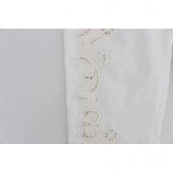 Abito con ritaglio floreale bianco Pantaloni siciliani - IT40-S