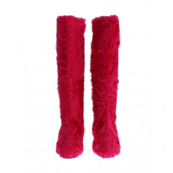 Stivali piatti in pelle di agnello rosa - EU38/US7.5