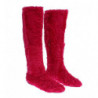 Stivali piatti in pelle di agnello rosa - EU38/US7.5