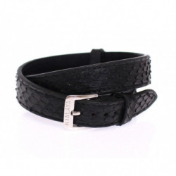 Bracciale in argento 925 CZ LOVE in pelle di serpente - M