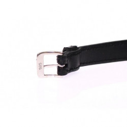Bracciale in argento 925 CZ LOVE in pelle di serpente - M