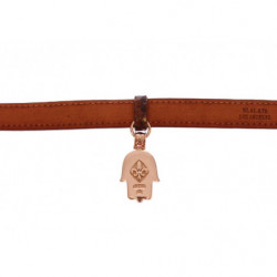 Bracciale in argento 925 in oro 18 carati CZ Hamsa Eye - S