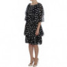 Abito arricciato a pois bianco nero - IT40-S