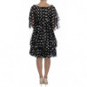 Abito arricciato a pois bianco nero - IT40-S