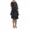 Abito arricciato a pois bianco nero - IT40-S