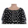 Abito arricciato a pois bianco nero - IT40-S