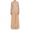 Abito a figura intera in seta beige - IT40-S