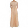 Abito a figura intera in seta beige - IT40-S