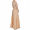 Abito a figura intera in seta beige - IT40-S