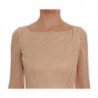 Abito a figura intera in seta beige - IT40-S