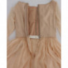 Abito a figura intera in seta beige - IT40-S