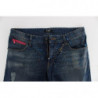 Jeans slim fit con vernice lavata blu - W34