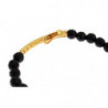 Bracciale in argento 925 con croce CZ dorata e pietra di agata - M