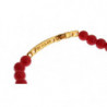 Bracciale in argento 925 con croce di corallo rosso oro CZ - L