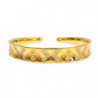 Bracciale rigido in argento 925 sterling gold CZ - M
