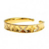 Bracciale rigido in argento 925 sterling gold CZ - M