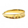 Bracciale rigido in argento 925 sterling gold CZ - M
