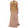 Abito maxi cristallo in pizzo lungo ORO - M
