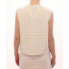 Top camicia a quadri in cotone bianco - IT42-M