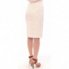 Gonna tubino a quadretti in cotone bianco - IT40-S