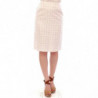 Gonna tubino a quadretti in cotone bianco - IT40-S