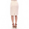 Gonna tubino a quadretti in cotone bianco - IT42-M