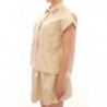 Top camicetta senza maniche beige - IT44-L