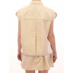 Top camicetta senza maniche beige - IT40-S