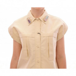 Top camicetta senza maniche beige - IT40-S