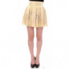 Minigonna con ricamo floreale beige - IT42-M