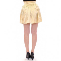 Minigonna con ricamo floreale beige - IT42-M