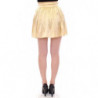 Minigonna con ricamo floreale beige - IT42-M