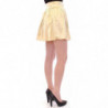 Minigonna con ricamo floreale beige - IT42-M