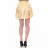 Minigonna con ricamo floreale beige - IT42-M