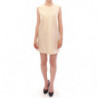 Miniabito a trapezio senza maniche beige - IT42-M