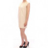 Miniabito a trapezio senza maniche beige - IT42-M