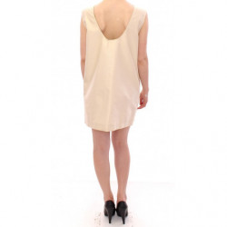 Miniabito a trapezio senza maniche beige - IT42-M
