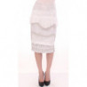 Gonna a tubino dritta in acrilico bianco - IT40-S