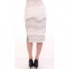 Gonna a tubino dritta in acrilico bianco - IT40-S