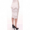 Gonna a tubino dritta in acrilico bianco - IT40-S