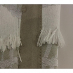 Gonna a tubino dritta in acrilico bianco - IT40-S