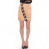 Minigonna in seta con stampa floreale beige - IT40-S