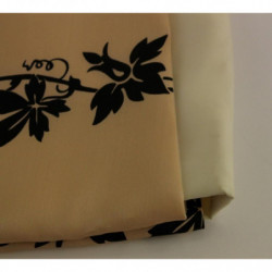 Minigonna in seta con stampa floreale beige - IT40-S