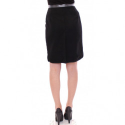 Gonna in lana cotta con bottoni in metallo nero - IT42-M